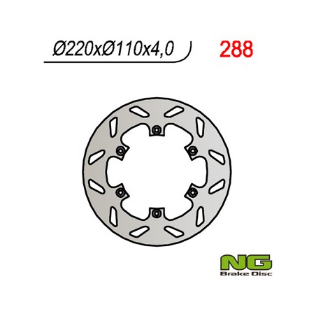 NG TARCZA HAMULCOWA TYŁ APRILIA RS 125`92-96, RX 125`89-00, PEGASO 125`89-99, VOR 400-530`98-02 (220X110X4)